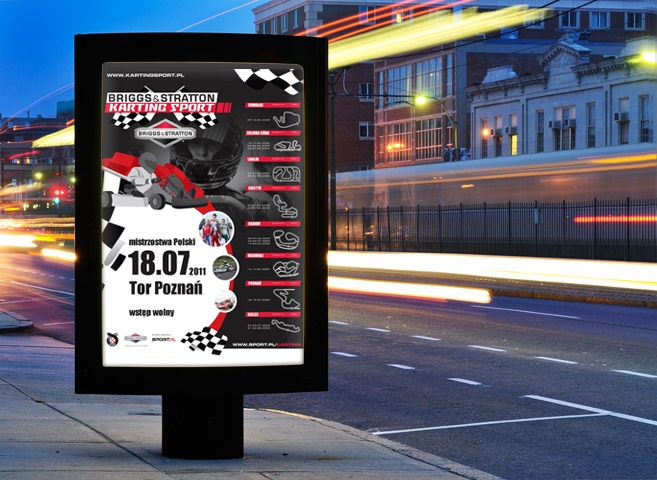 Projekt plakatu dla Karting Sport 2